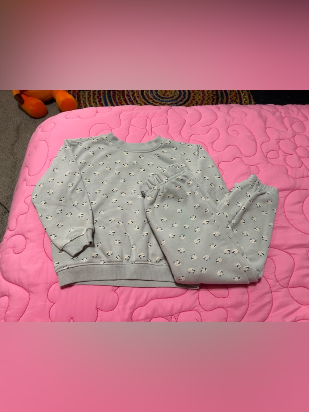 KIDS SHEEP PRINT MATCHING SET - Picture 7 of 7